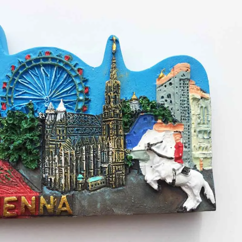 Австрия столица Вена туристическая памятная смола окрашенные ремесла магнитные