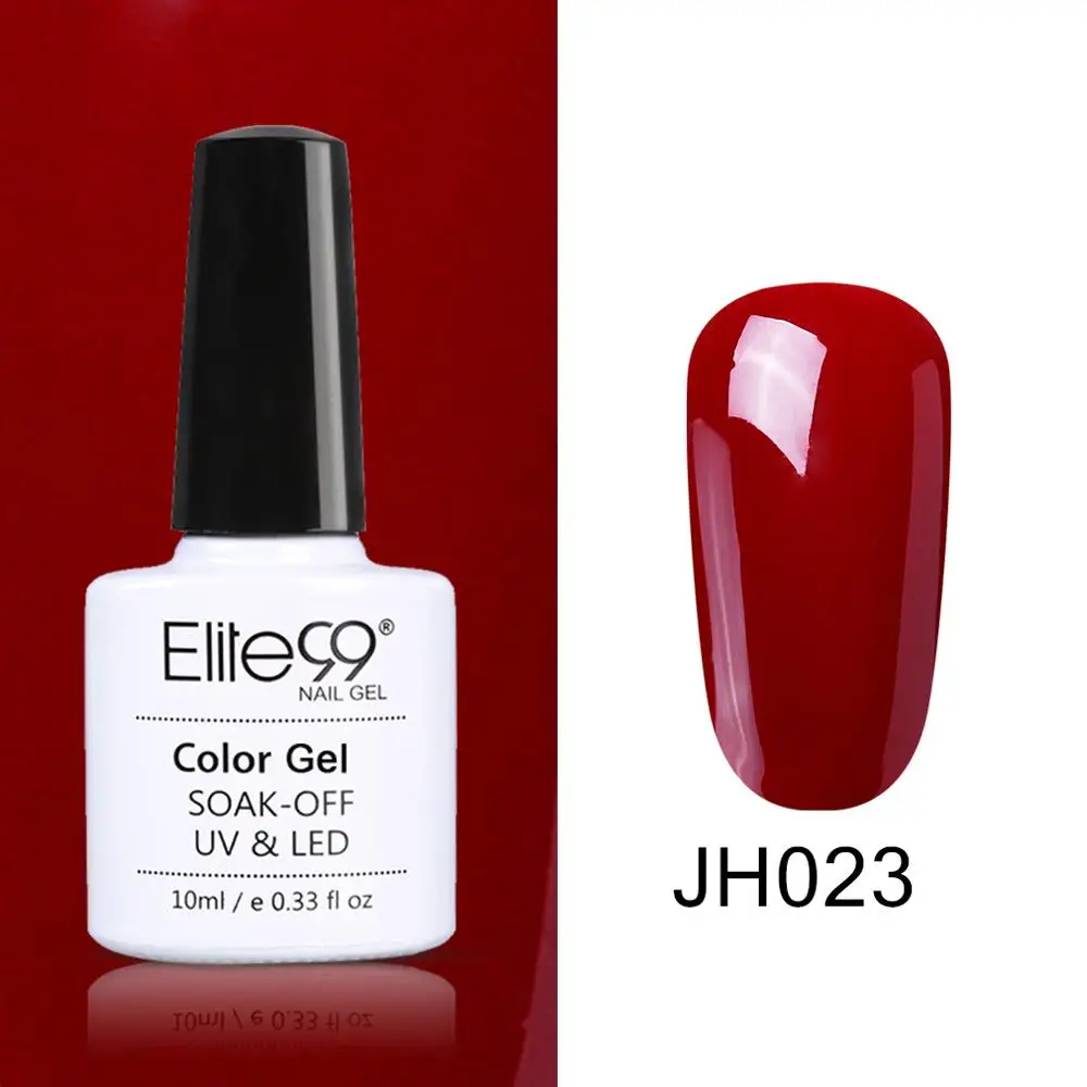 JH023 Elite99 винно-красный гель лак для ногтей 10 мл для дизайна ногтей маникюрный набор Гибридный гель Лаки нужно базовое верхнее покрытие для полигелевого лака - Цвет: JH023