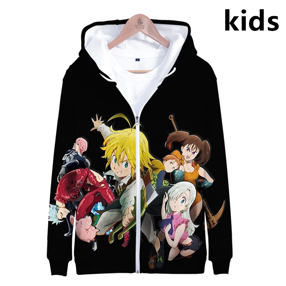 

2 to 14 Years The Seven Deadly Sins Clothing Children Kids Boys Girls 3D Hoodie Nanatsu No Taizai Sweatshirt Child Clothes