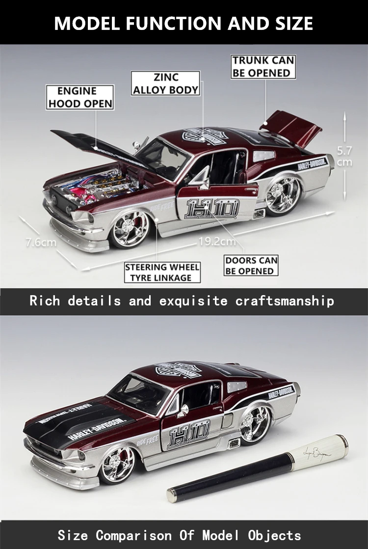 Maisto 1:24 1967 Ford Mustang GT сплав модель автомобиля ремесла Коллекция украшения игрушки инструменты подарок