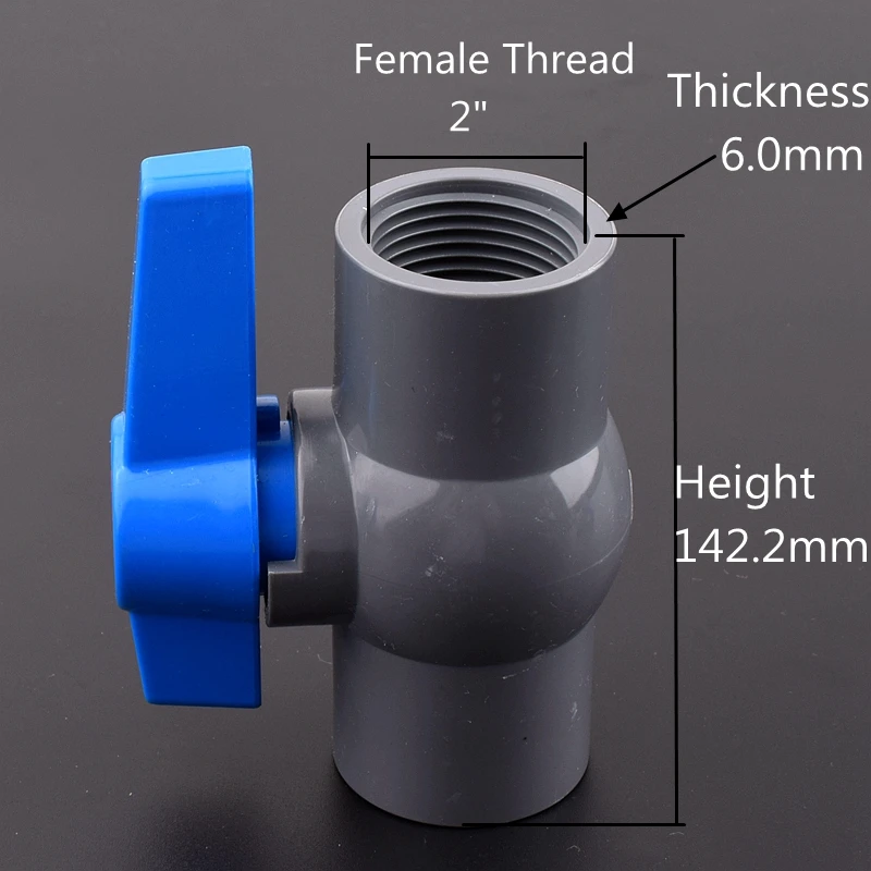 

SHSMFC серый шаровой кран из ПВХ 1/2~2"