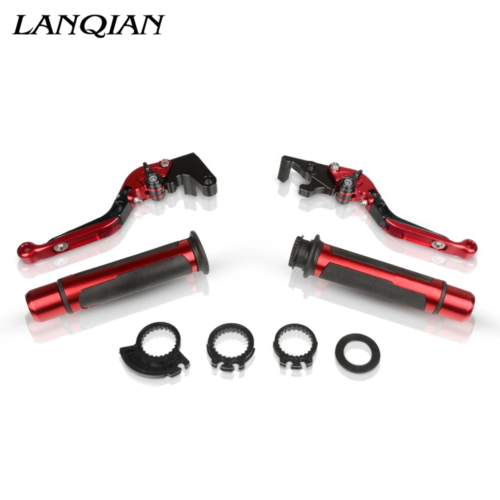 Motorcycle Accessories CNC Adjustable Brake Clutch Levers And Handle Grips With LOGO For YAMAHA YZFR3 YZF R3 2015 2016 2017 | Автомобили и