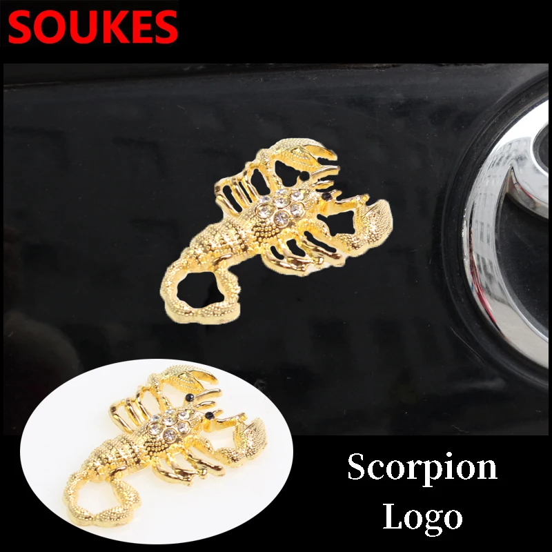 1PC Fashion 3D Scorpion Car Metal Sticker For Volvo S60 V70 XC90 Subaru Forester Peugeot 307 206 308 407 Accessories |