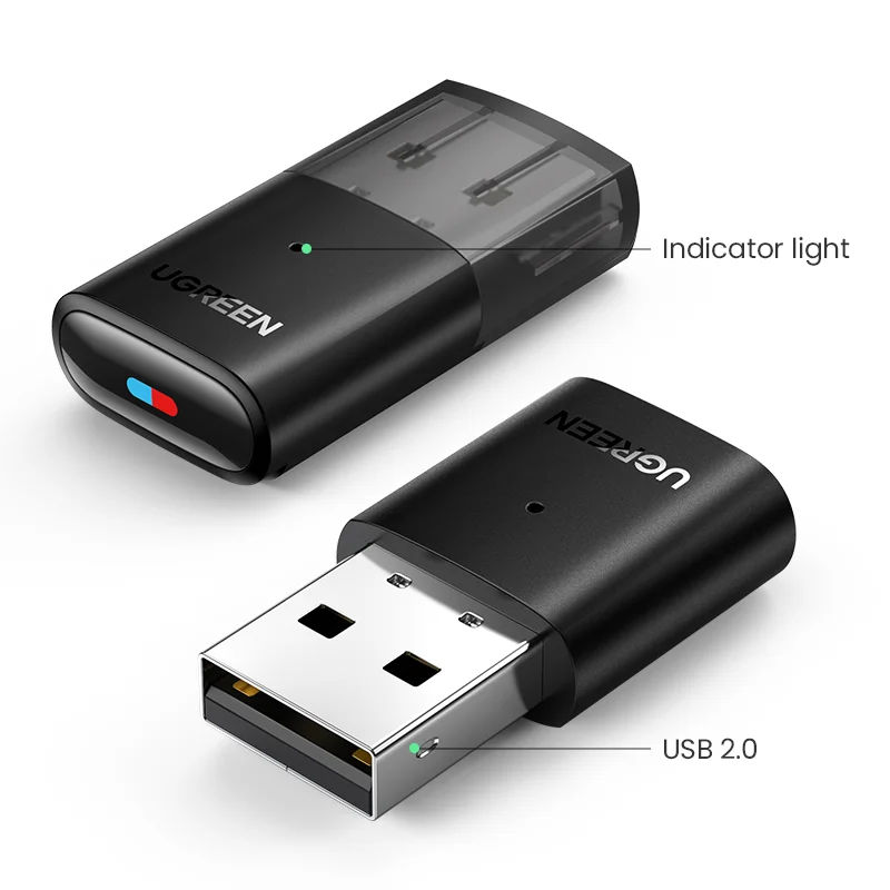 Аудиоадаптер UGREEN USB Bluetooth 5 0 для передатчика Airpods компьютера PS4 Pro Nintendo Switch