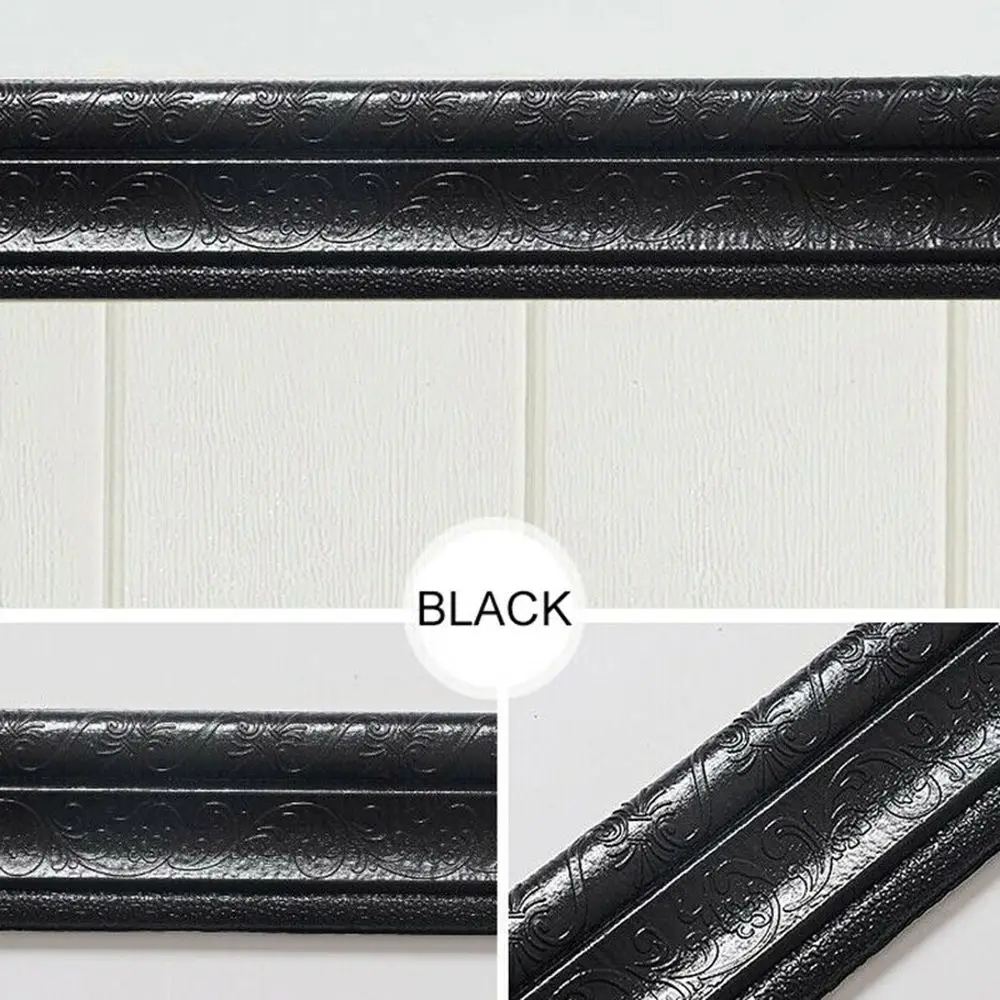 

2.3m Wall Skirting Border 3D Pattern Wall Paper Waterproof Sticker Self-Adhesive DIY Wall Sticker Home Decoration
