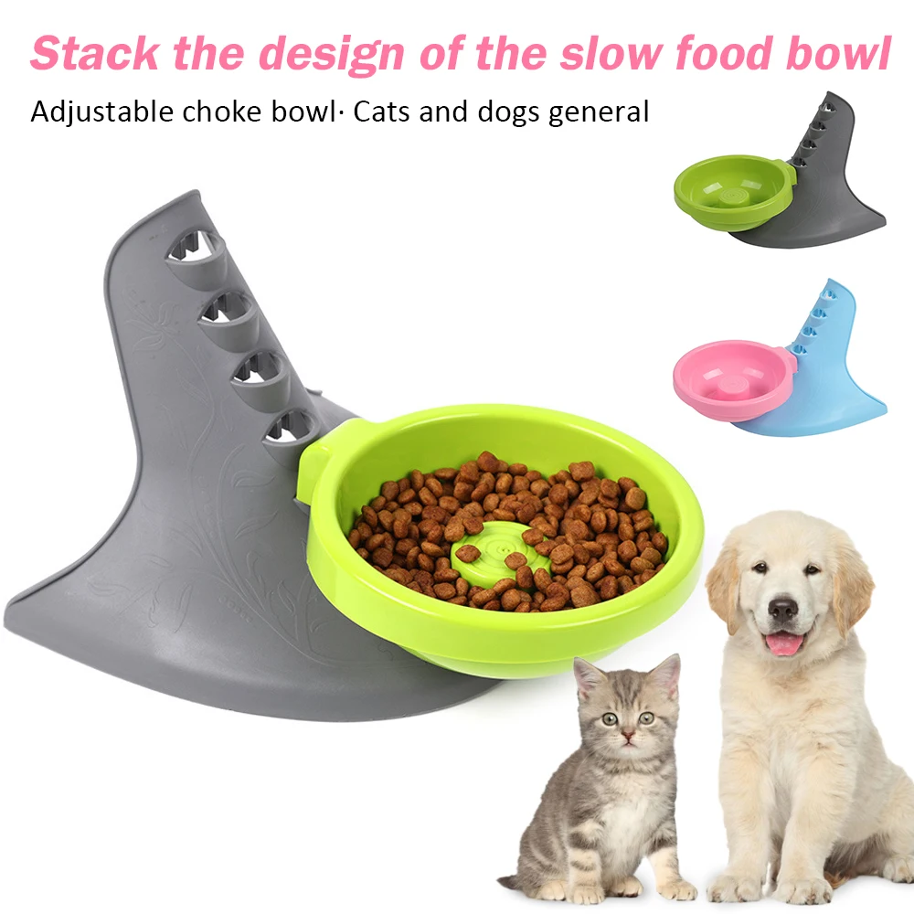 Регулируемая миска для кошек собак с защитой от дросселя дизайн укладки шейного