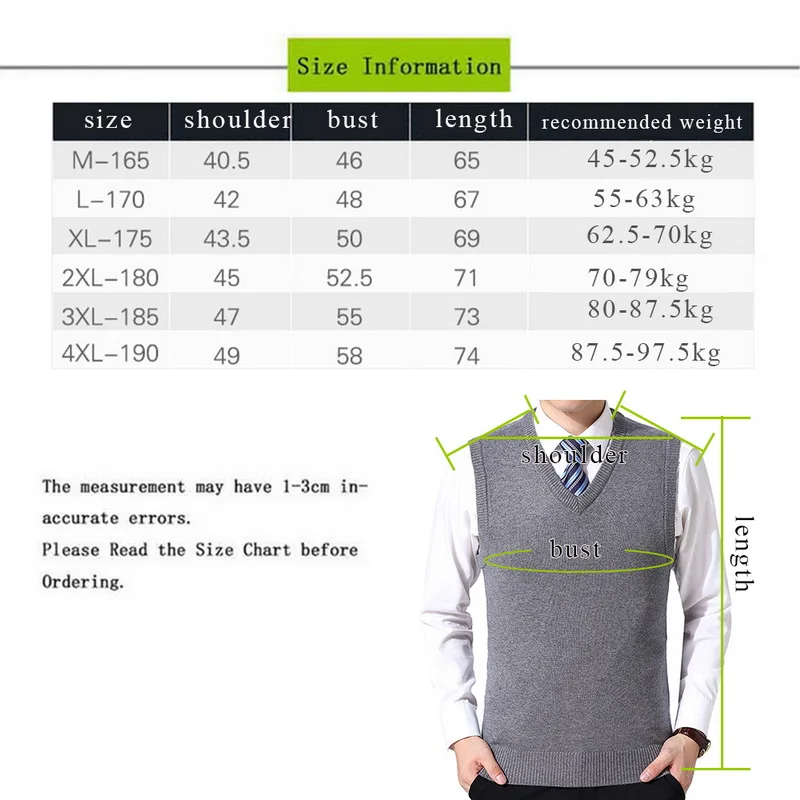 

Nice Men Knitting Sweater Vest Solid Color Cashmere Sweaters Sleeveless Pullover Men V-Neck Knitted Waistcoat Jersey Hombre