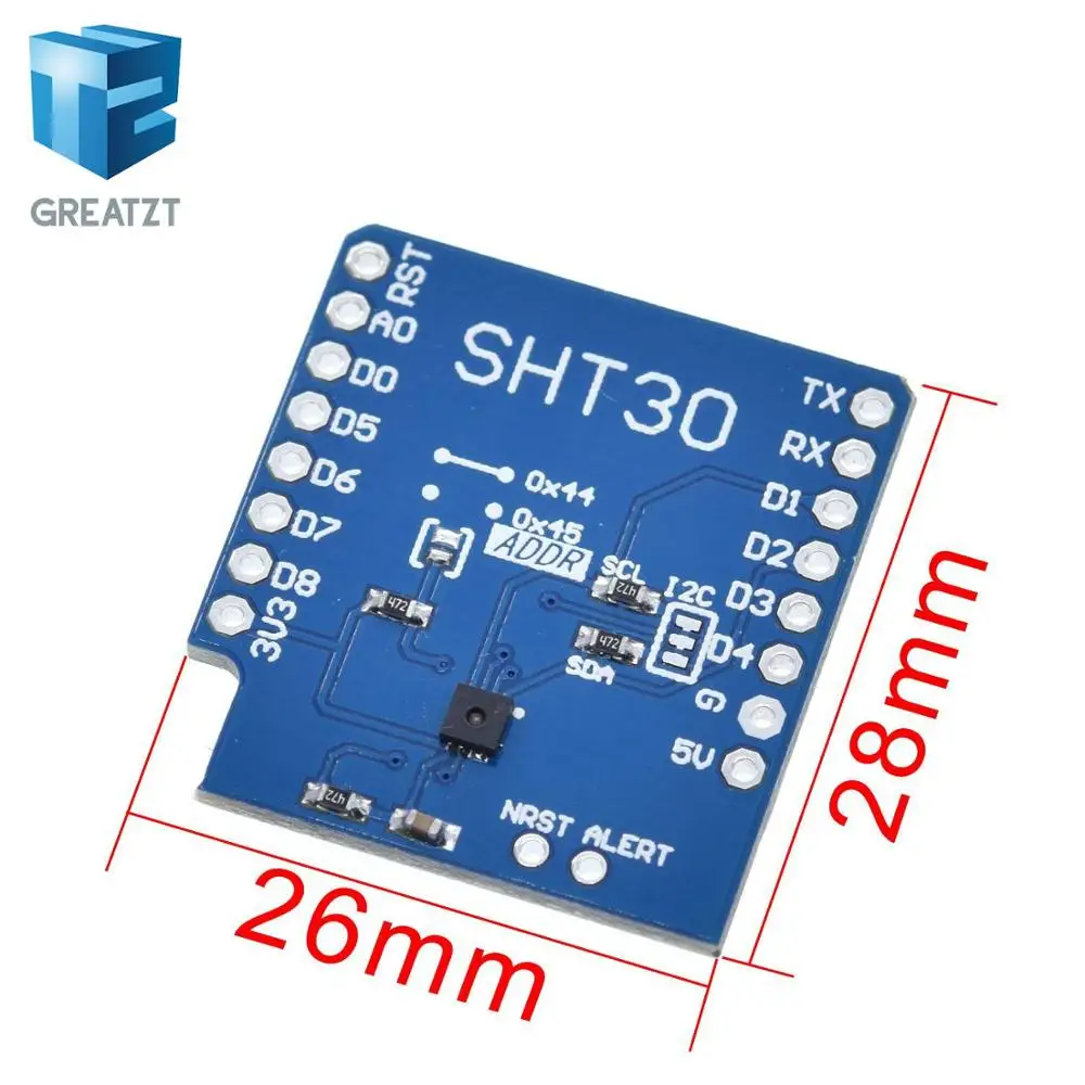 SHT30 Shield for D1 mini I2C digital temperature and humidity sensor module | Электронные компоненты и
