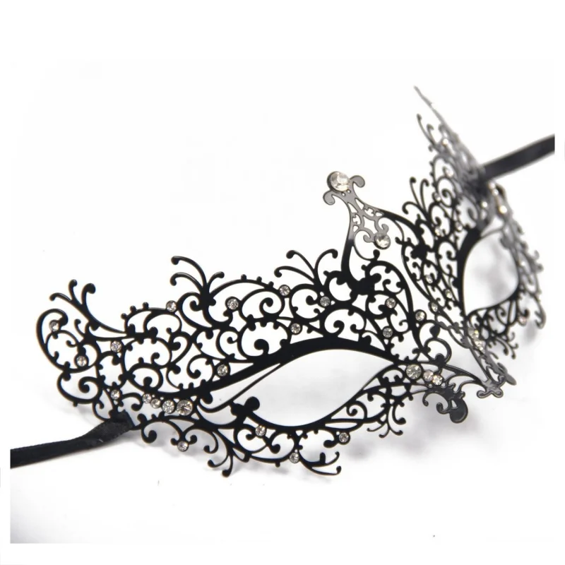 Горячая Распродажа стразы металлическая Роскошная Венецианская маскарадная