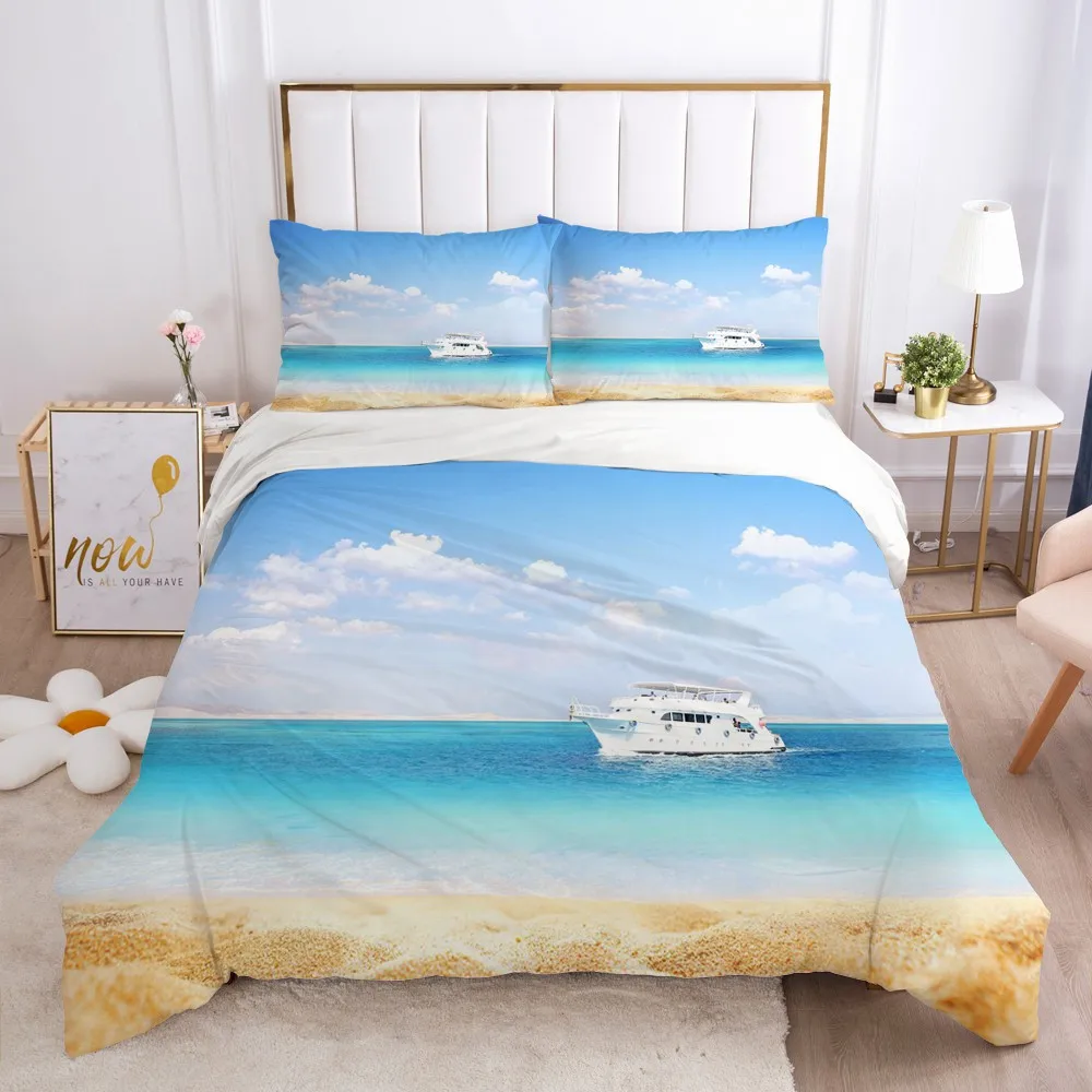

3D Duvet Cover Set Beautiful Scenery Design Bedding Sets Quilt Cover Pillow Cases Full Twin Double Single Size Custom Bed