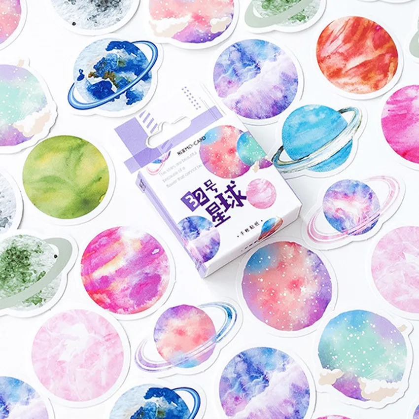 45 желтовато коричневая бумага Kawaii Cat Flamingo Food Stickers Decoration Diary шт./упак.|Наклейки| |