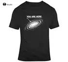 Космическая астрономическая научная Подарочная забавная футболка Geek You Are Here Galaxy