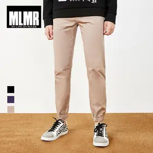 Мужские Стрейчевые хлопковые брюки MLMR для отдыха, джоггеры с манжетами, стиль клятвы 218314586