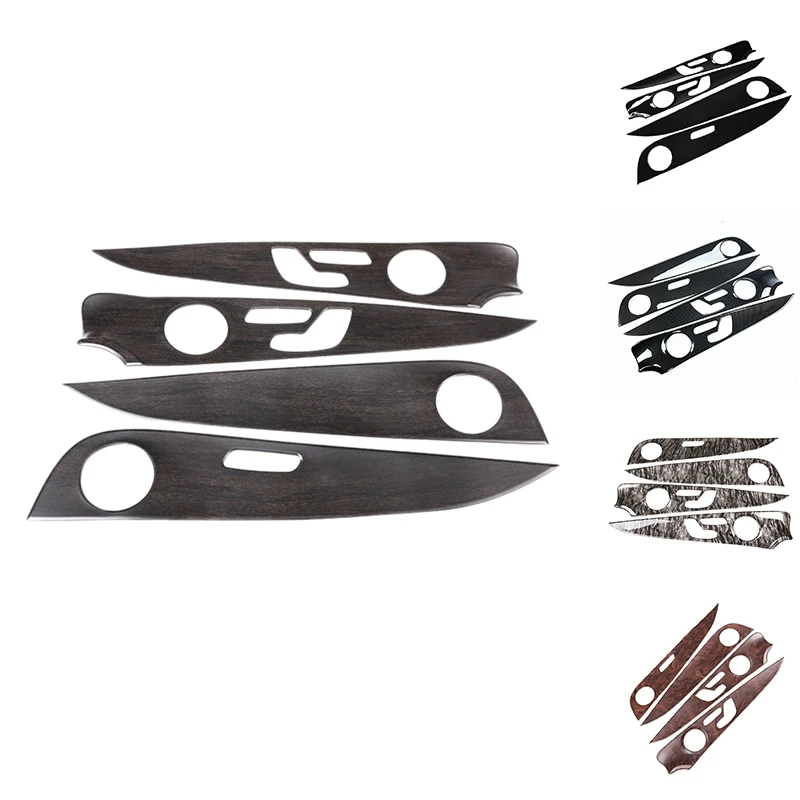 

4Pcs ABS Car Interior Doors Decoration Panel Cover Trim for Mercedes-Benz E-Class W213 2016-2017