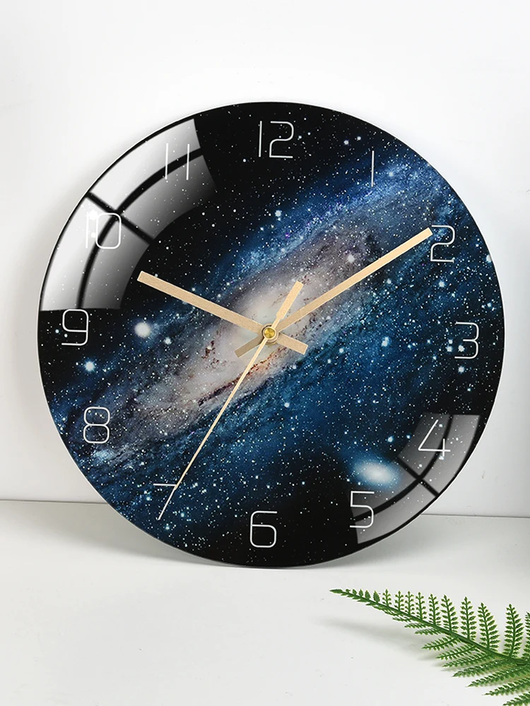 Современные часы в скандинавском стиле офисные стеклянные бесшумные настенные