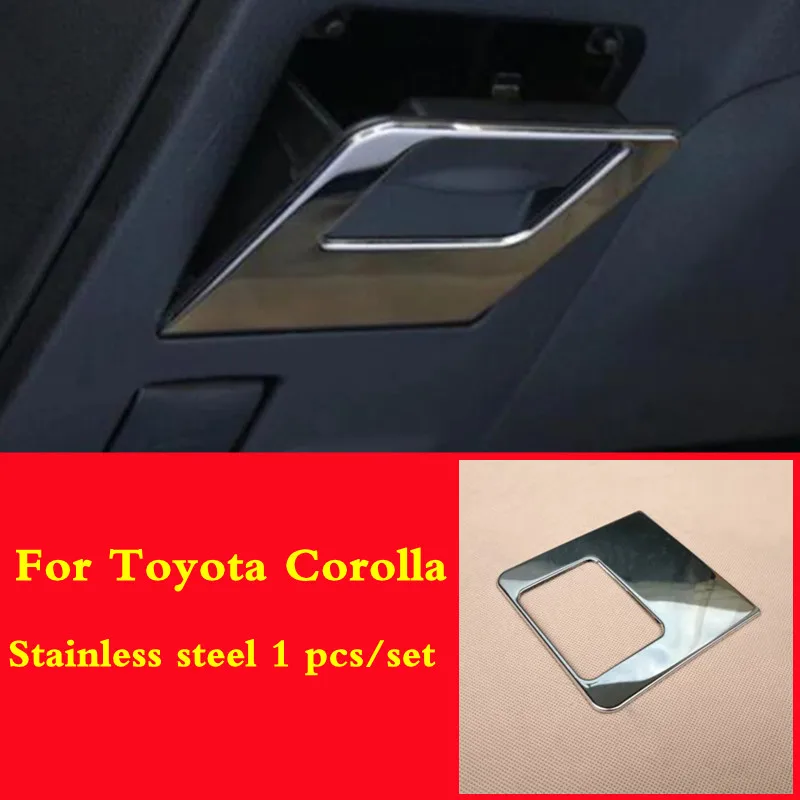 

Stainless steel for Toyota corolla 2014 2015 car accessories Car Front storage Box panel frame cover trim