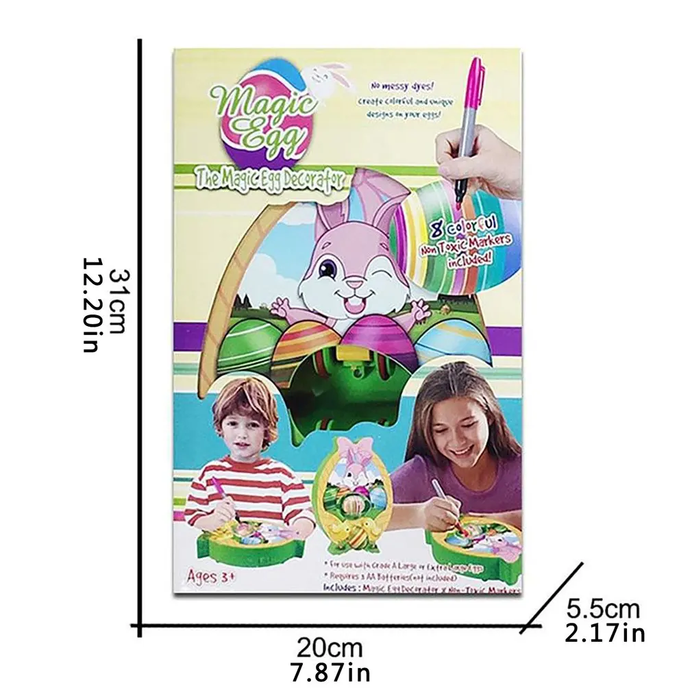 

Easter DIY Painted Egg Set DIY Painting Game Drawing Board Decoration Function Light And Music Type Without Battery