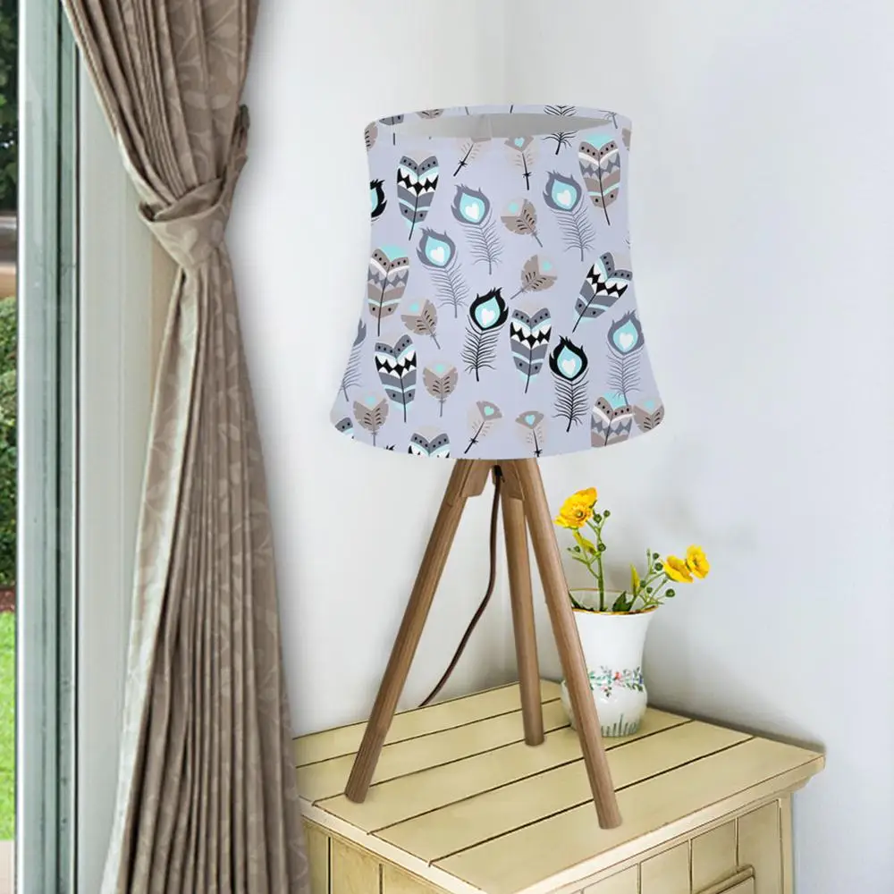 

Feather Prints Modern Cloth Lamp Covers for Table Lamp Removable Washable Lampshade Floor Lamp Chandelier Lamp Shade Light Cover