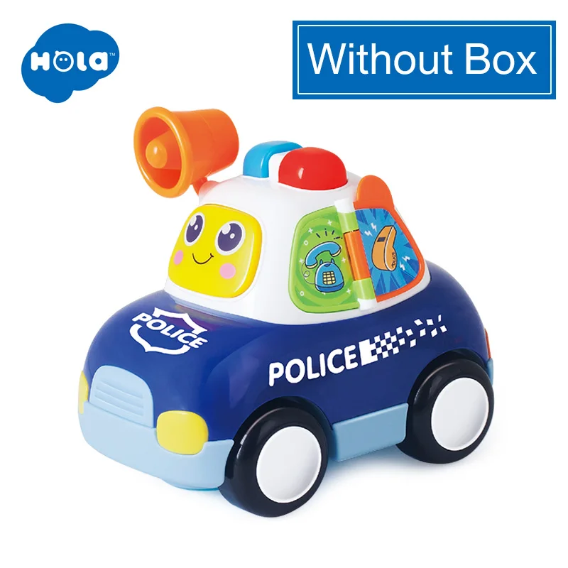 without box HOLA 6108 игрушечный автомобиль, Детская мультяшная игрушка, автомобиль с музыкой и светильник, вертолет, полицейское такси, скорая помощь, детский подарок - Цвет: without box