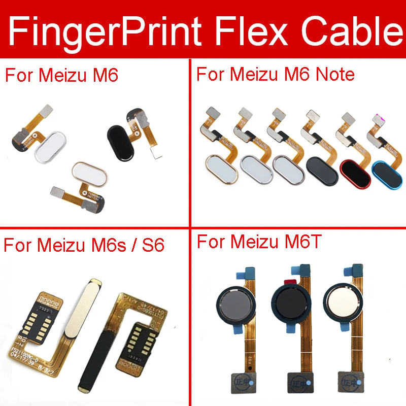 

Touch ID Fingerprint Sensor Flex Cable For Meizu Meilan S6 M6 M6s M6T Note Home Return Button Flex Cable Repair Replacement