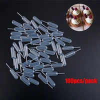 100pcs50pcs 4ml disposable pipettes plastic squeeze transfer pipettes for strawberry cupcake ice cream chocolate lab dropper