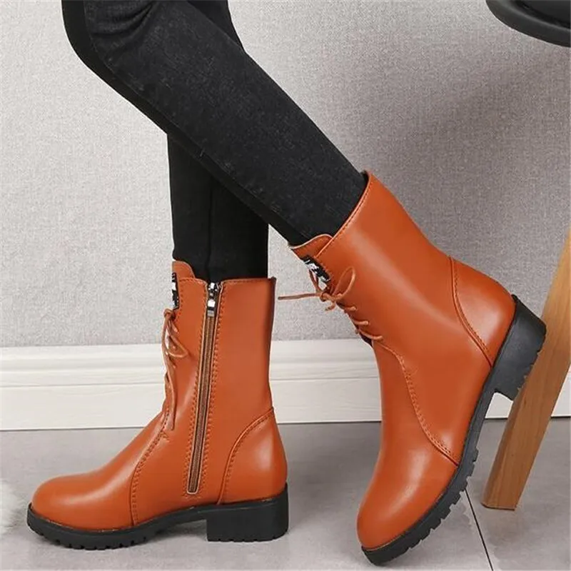 

Plus size women's riding boots 2020 winter new women boots flat bottom fashion casual warm platform snow boots womens shoes