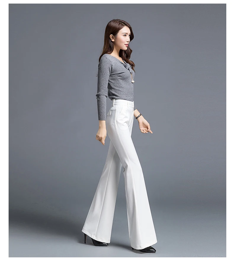 New Fashion Long Wide Leg Pants Women Solid Loose High Waist Maxi Pants Feminine Summer Casual Flare Pants Trousers AE898