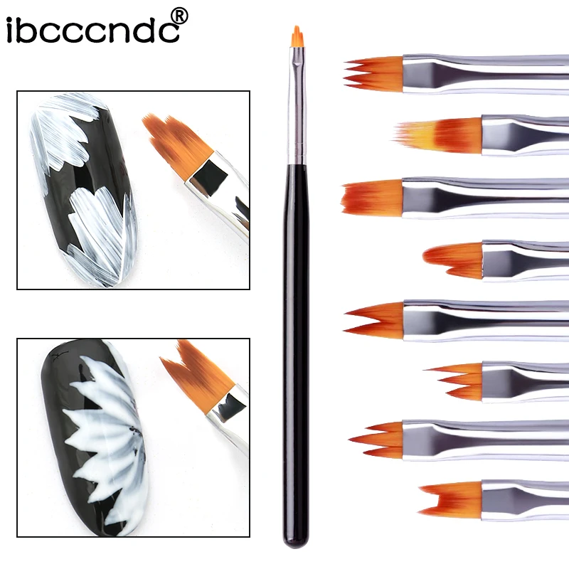 

1pc UV Gel Polish French Nail Brushes Gel Varnish Building Painting Petals Drawing Flowers Gradient Dotting Nail Art Pen Brush