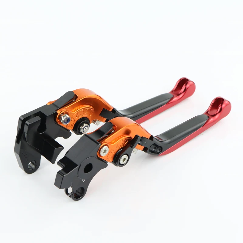 orange black and red Мотоциклетный тормозной рычаг алюминиевый регулируемый складной выдвижной тормозной рычаг сцепления для KTM 790 DUKE UP с логотипом DUKE - Цвет: orange black and red
