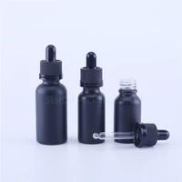 5ml 10ml 15ml 20ml 30ml 50ml 100ml matt black glass bottle with dropper for essential oil black bottle with child safety cover