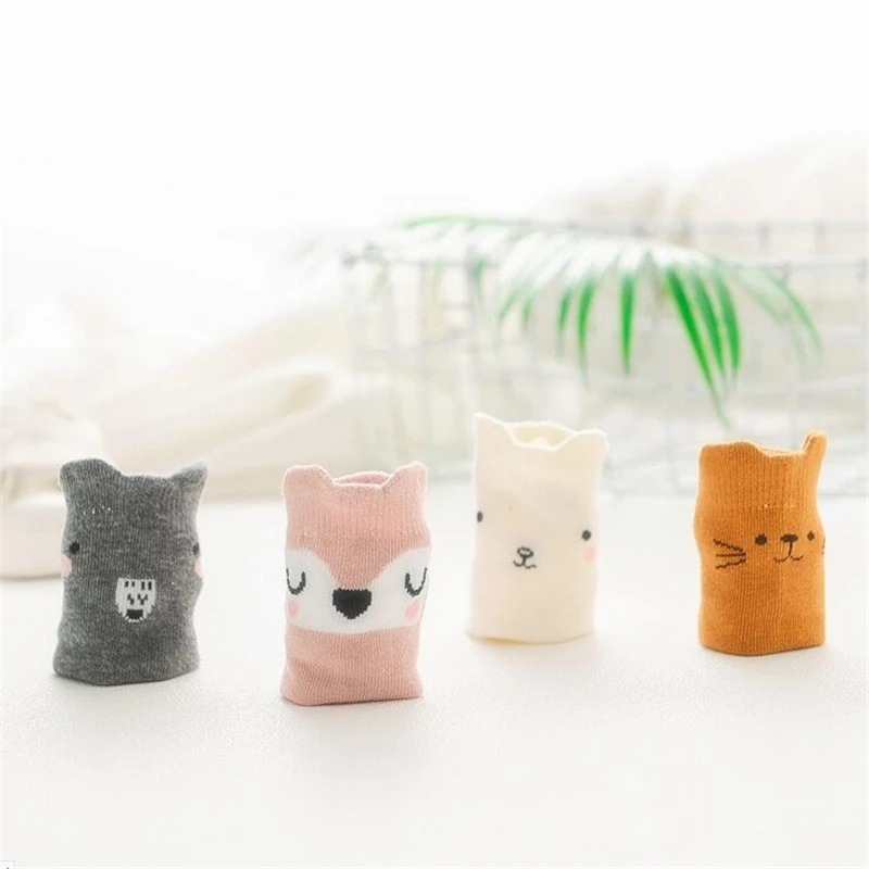 Носки с рисунком животных для новорожденных мальчиков и девочек гольфы детские