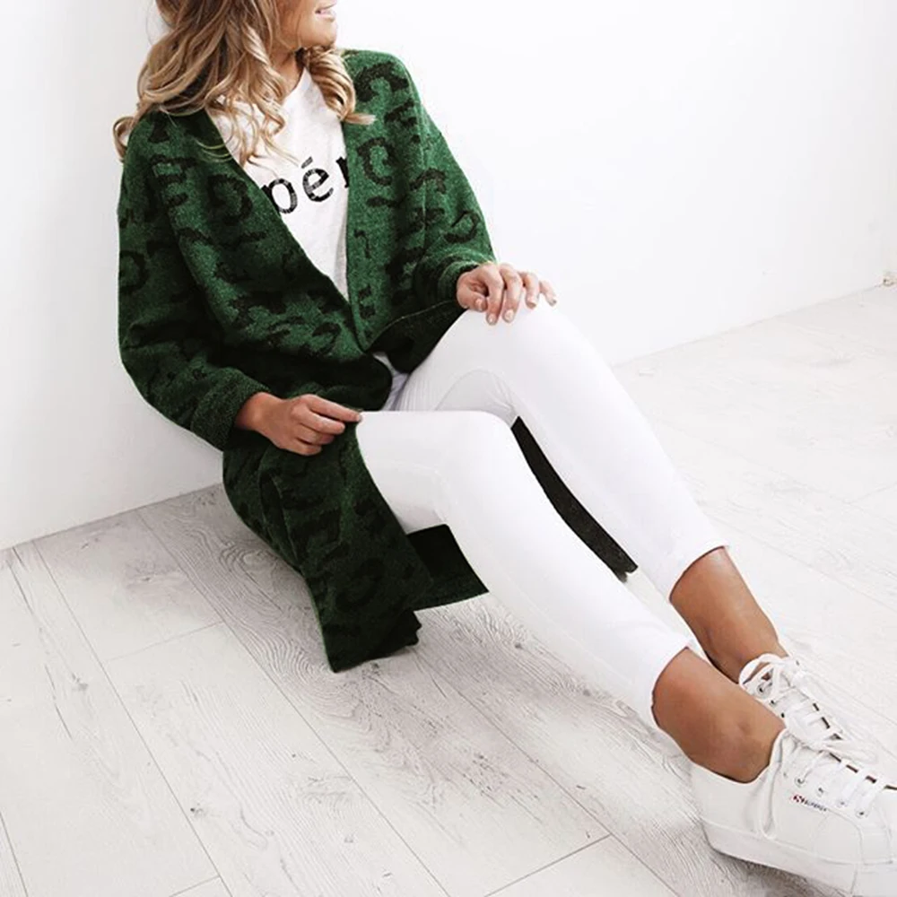 Европейский и американский женский свитер модный стиль четыре цвета леопардовый