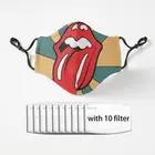 Лидер продаж, французские винтажные пылезащитные маски с раскатывающимися камнями на половину лица, пылезащитные черные повседневные Теплые маски унисекс