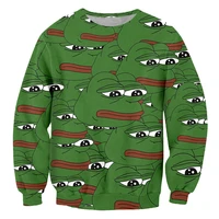 cjlm green frog sweatshirts loose slim fit widow frog autumn winter hoodie unisex tops hoodie sports daily green wholesale 7xl