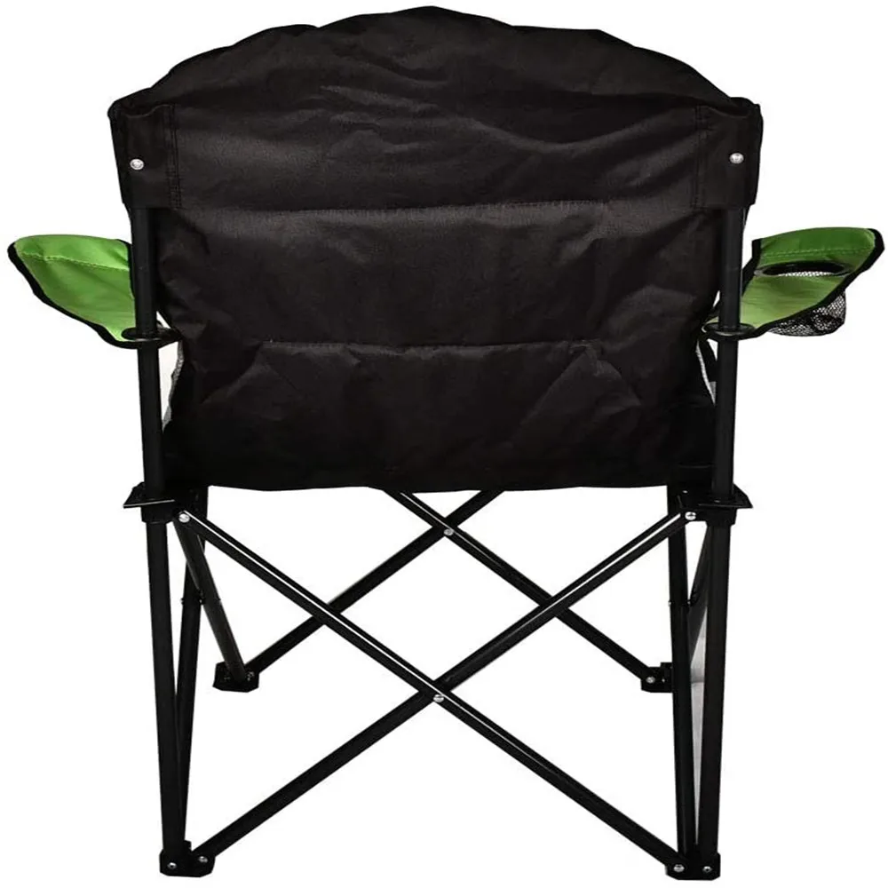 저렴한 휴대용 접이식 의자 600D 옥스포드 PVC 분말 코팅 강철 튜브 프레임 캠핑 의자, 하중 베어링 350 Lbs 컵 홀더 및 패드