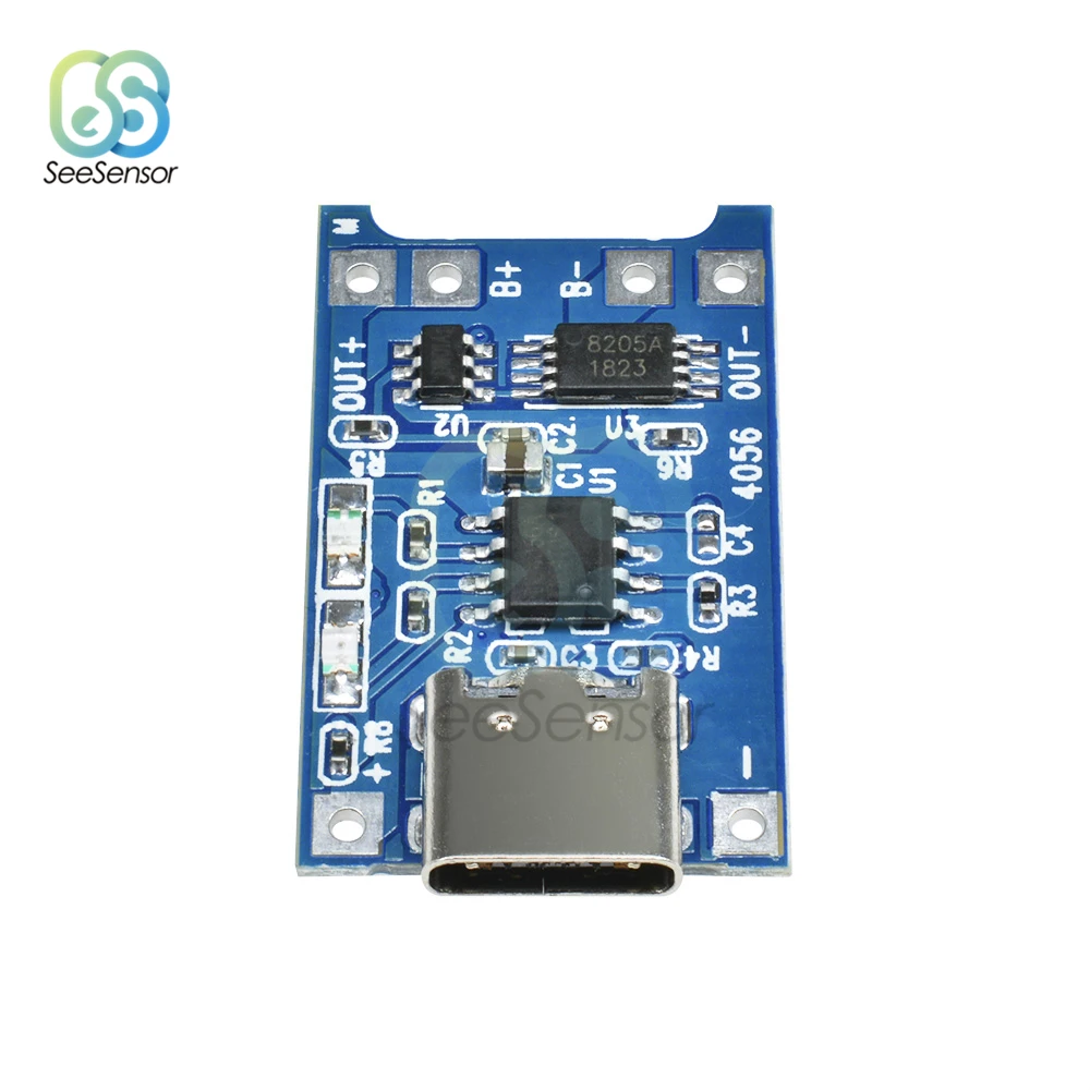 5 шт. type-C USB 5 В 1A 18650 TP4056 литиевый модуль зарядного устройства аккумулятора зарядная плата с защитой двойные функции 1A li-ion