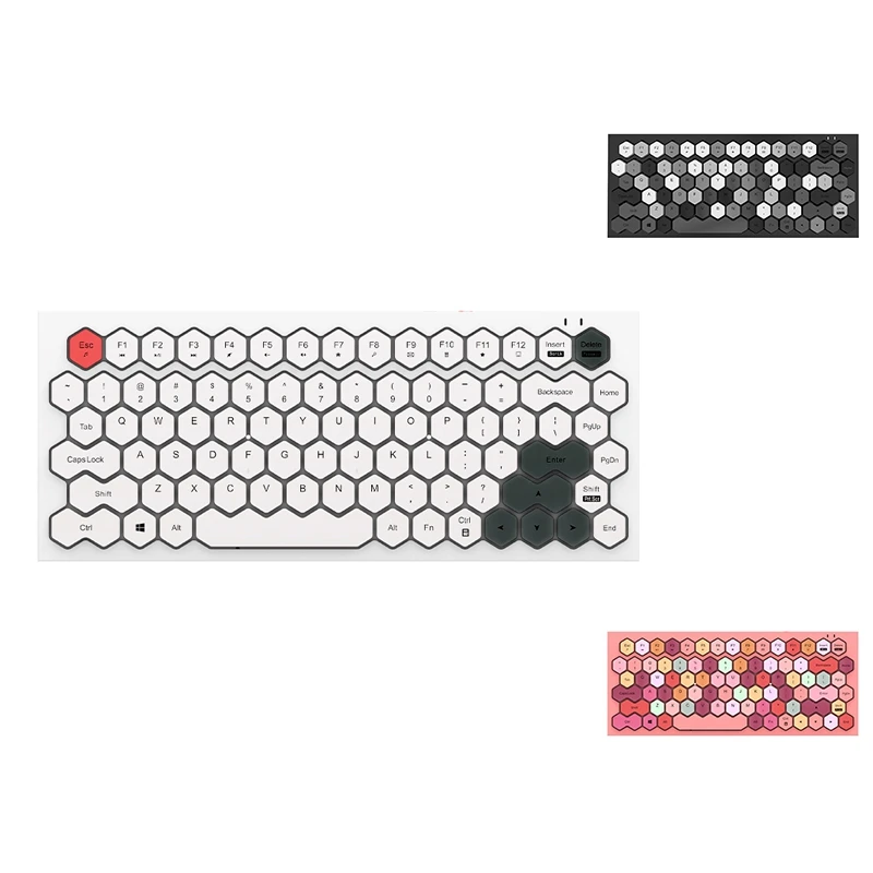

MOFII Mini Wireless Bluetooth Keyboard Ultra Slim 2.4GHz Bluetooth5.1 Keyboard 83 Keys Colorful Keypad for Laptop