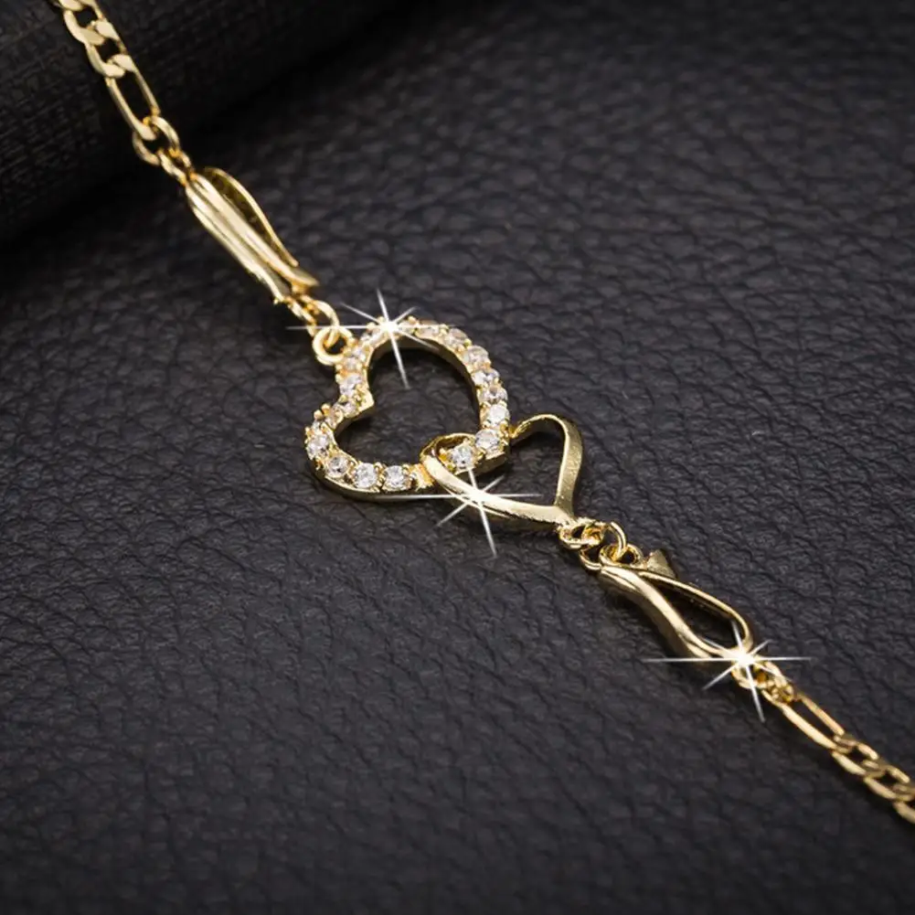 

Bohemian Hollow Gold Heart Love Tassel Bracelets For Women Gift Charm Party Layered Bracelet Friendship Couples Jewelry Cha U5C5