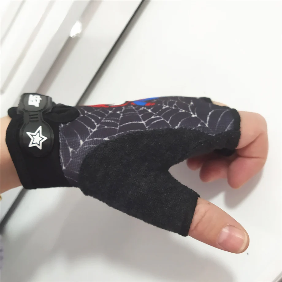 Детские велосипедные перчатки с открытыми пальцами спортивные Нескользящие