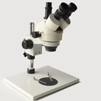 fyscope 7x 45x trinocular inspection microscope with super large stand table stand microscope 144pcs led light