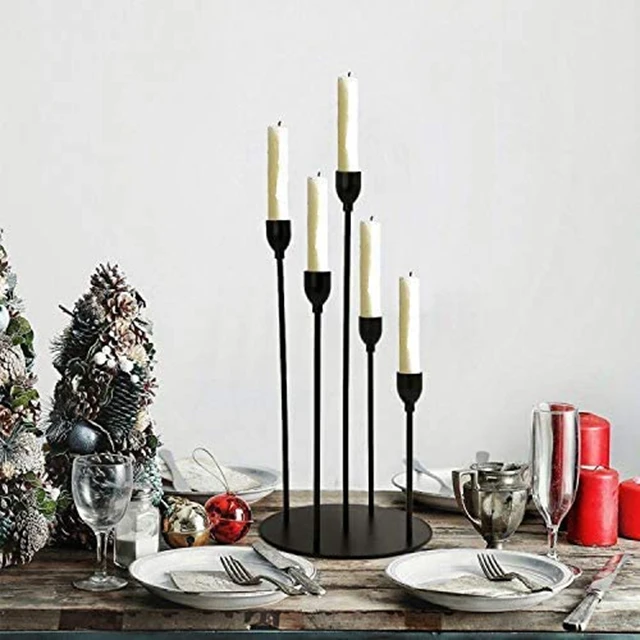 S For Taper Candles,metal 5 Arms Candelabra Table Centerpieces,christmas Halloween Fireplace Decoration 478