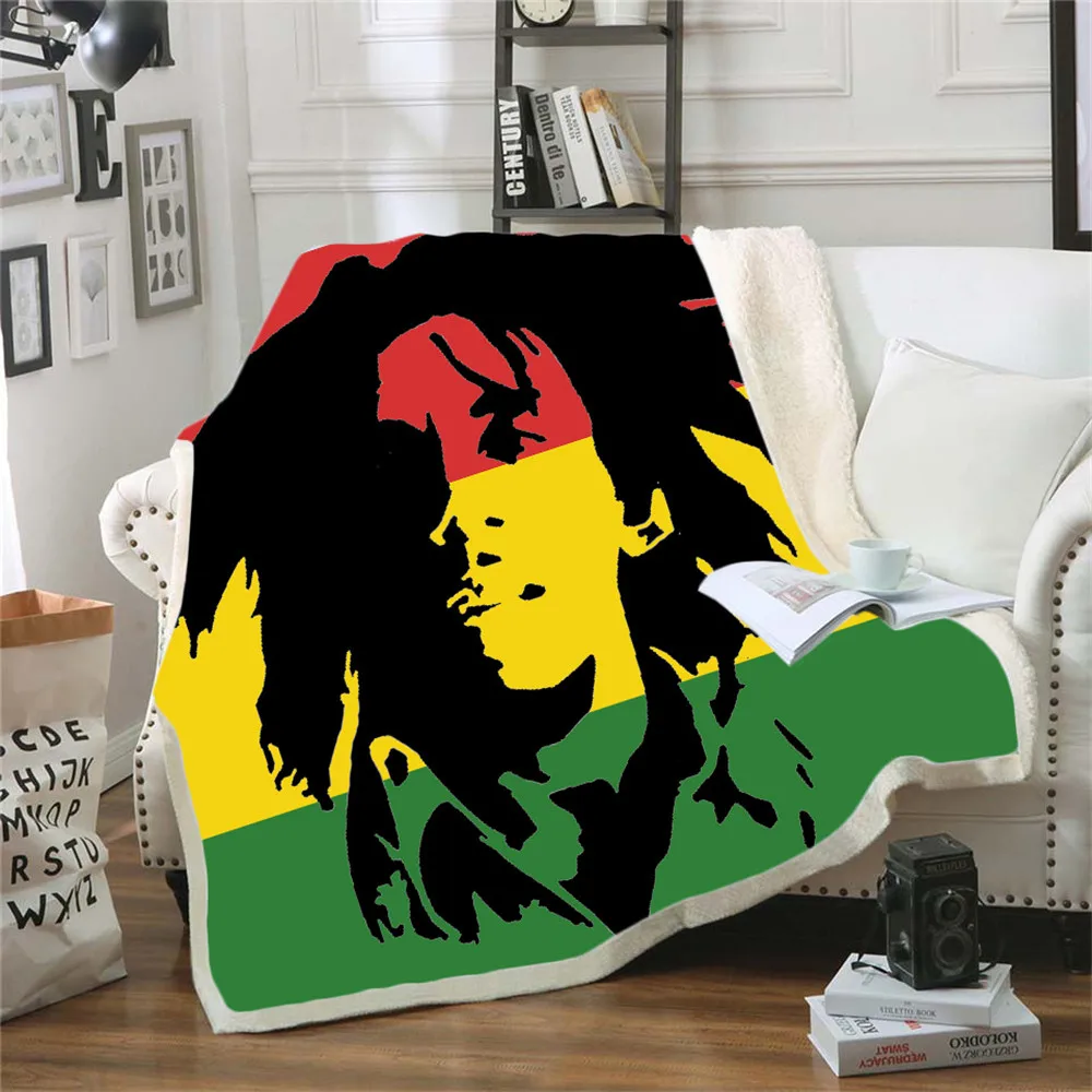 

Покрывало для кровати Reggae Singer Bob Marley, облегающее покрывало, одеяло для дивана, кресла, постельное белье, домашнее покрывало для взрослых и де...