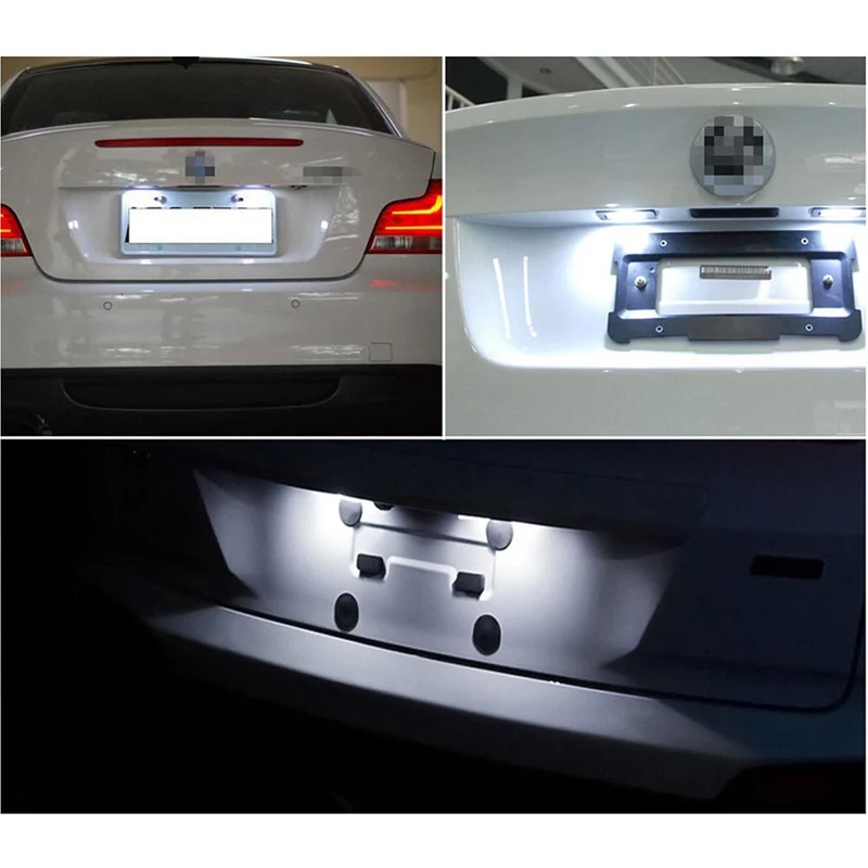 

2Pcs white Car Motorcycle Number License Plate Lights 12V LED 5630SMD Auto Tail Front Screw Bolt Bulbs Lamp Light Source For CAR