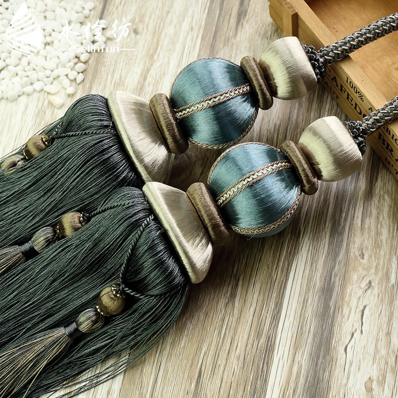 1 пара подвесных штор подхваты с кисточками для бисерных шаров Аксессуары