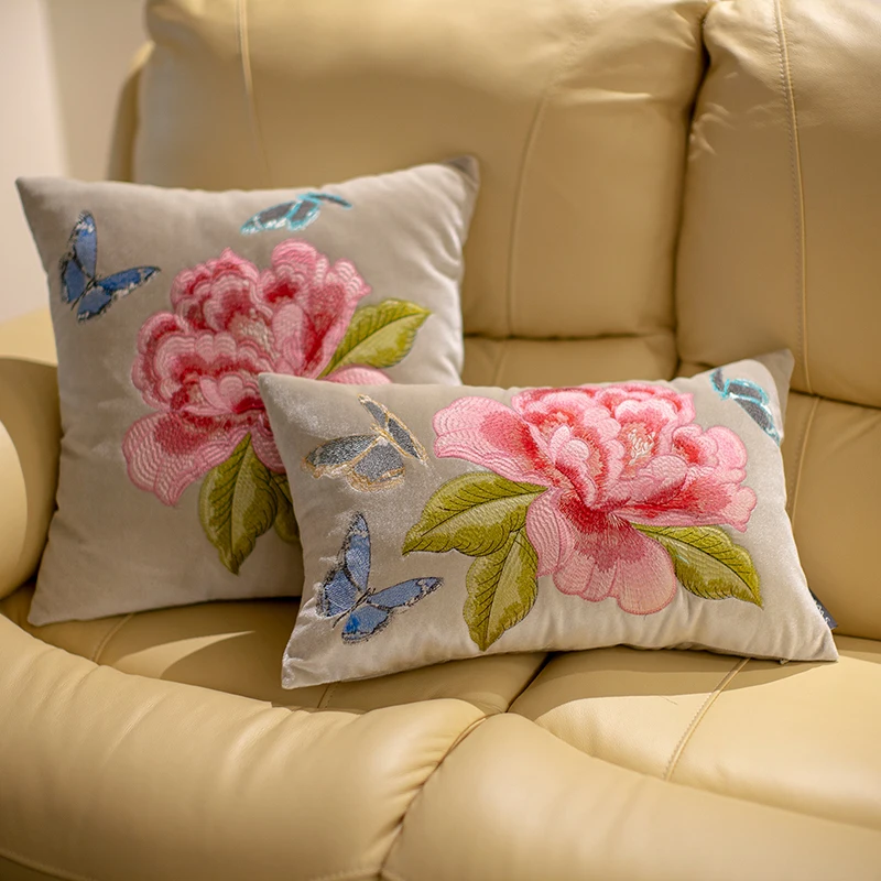 

2020 Rams Embroidered Decorative Geometric Pillow Cushion Home Decor Embroidery COVER ONLY NO FILLING