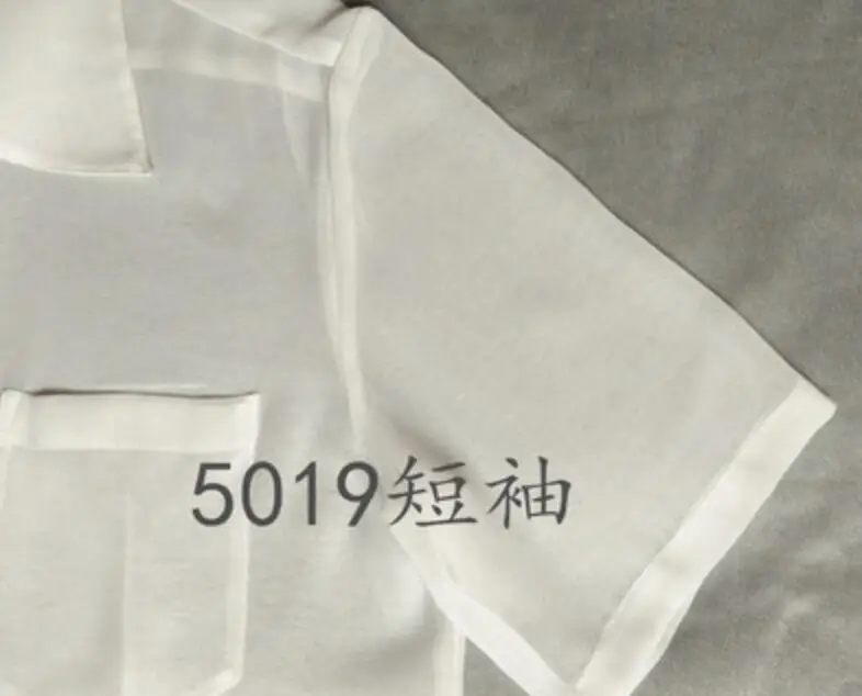 white short sleeve S-5XL! мужской костюм мужская одежда мода весна и лето Прозрачная Сексуальная Солнцезащитная шифоновая блузка певица костюмы - Цвет: white short sleeve