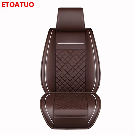 Front seat 1pcs ETOATUO универсальный кожаный чехол для автомобильного сиденья для peugeot все модели 206 307 407 207 2008 3008 508 208 308 406 301 автомобиль аксессуары - Название цвета: Front seat 1pcs