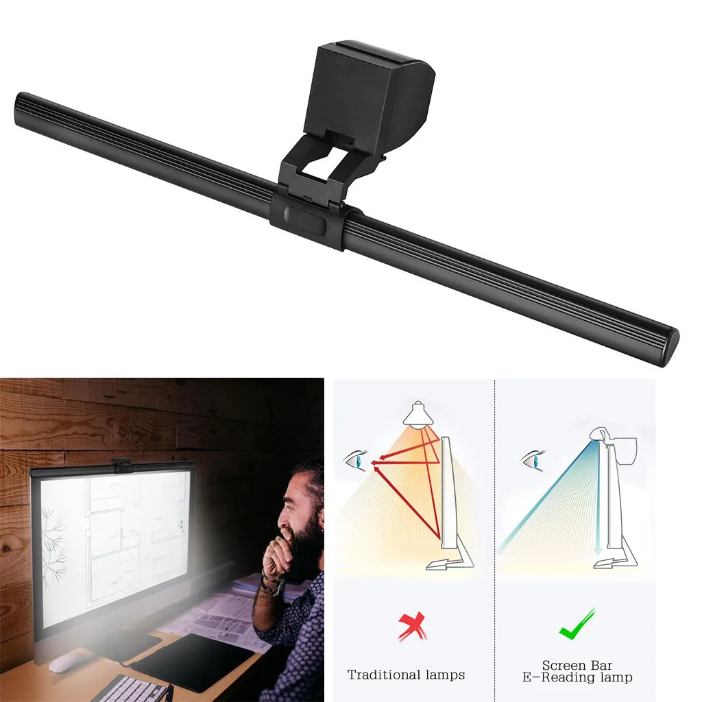 E чтение светодиодный настольная лампа с автоматическим затемнением и оттенка