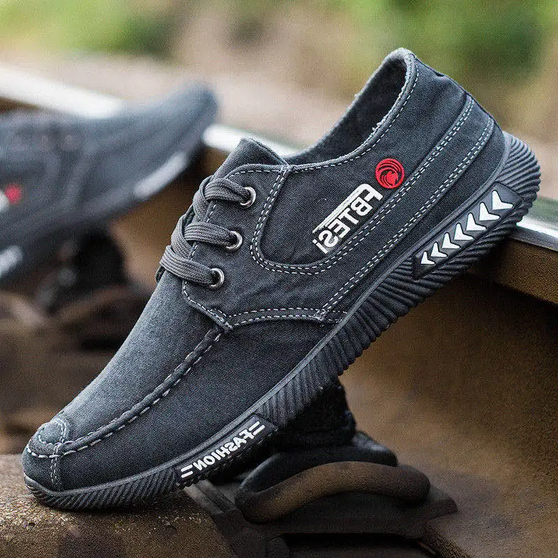 Новая мужская парусиновая обувь Весенняя Повседневная Дышащая Тканевая в стиле