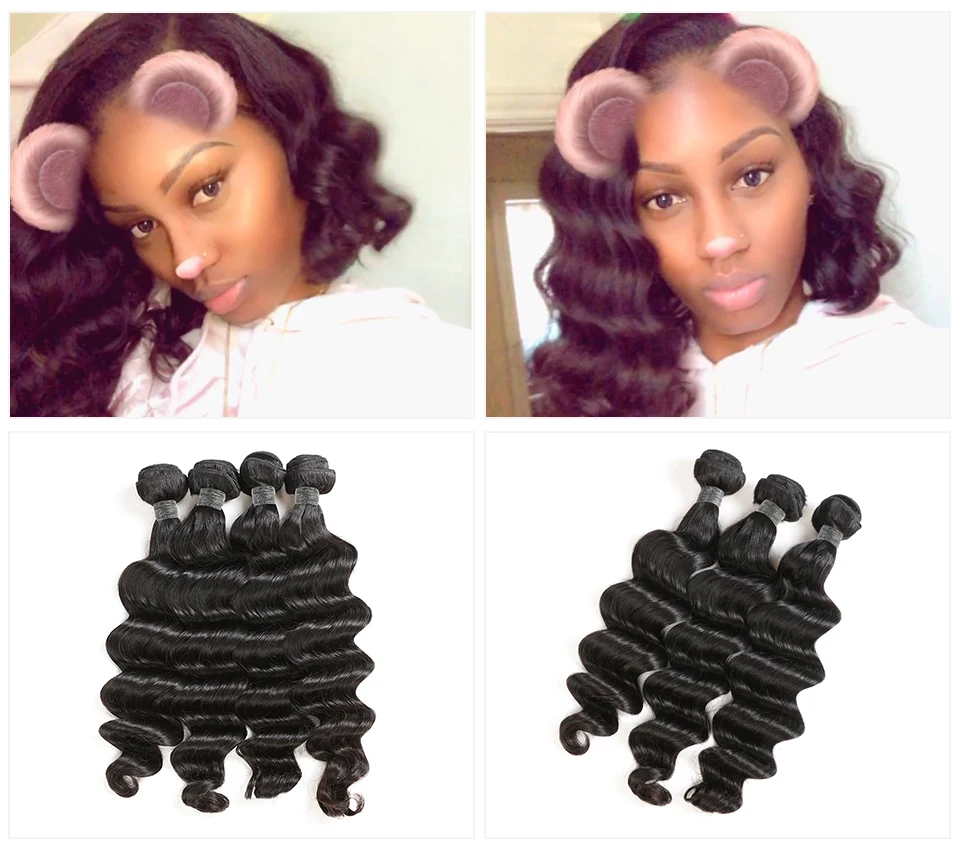 Али queen hair глубокая волна человеческих Волосы remy синтетические Пряди 10-26 дюймов М/7A натуральный Цвет 1/3/4 шт. человеческие волосы Инструменты для завивки волос